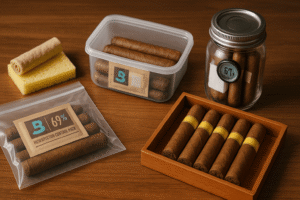 best way to store cigars without humidor